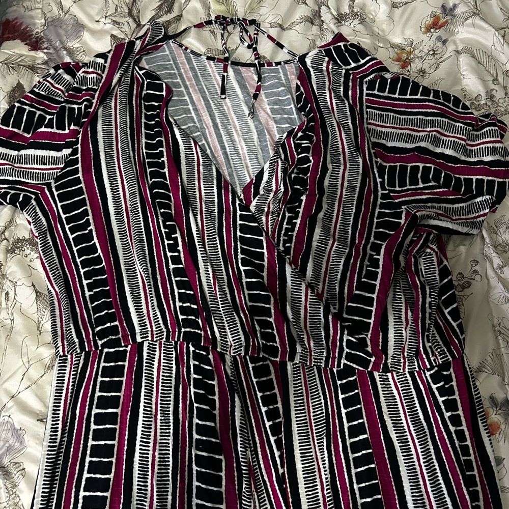 Striped Black and Red Dress